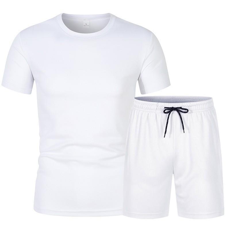 Fashion Jogging Mesh Set Running Training Sports Casual Shorts T-shirt 2-piece