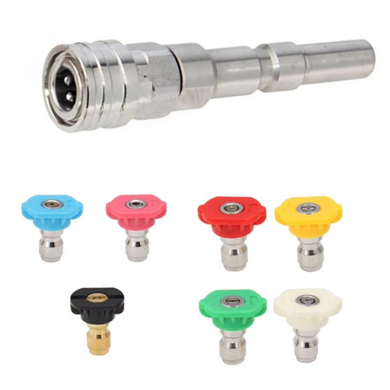 

A95I-High Pressure Washer Adapter R For Nilfisk KEW ALTO WAP CALM To 1/4 Quick Connect With Spraying Nozzles