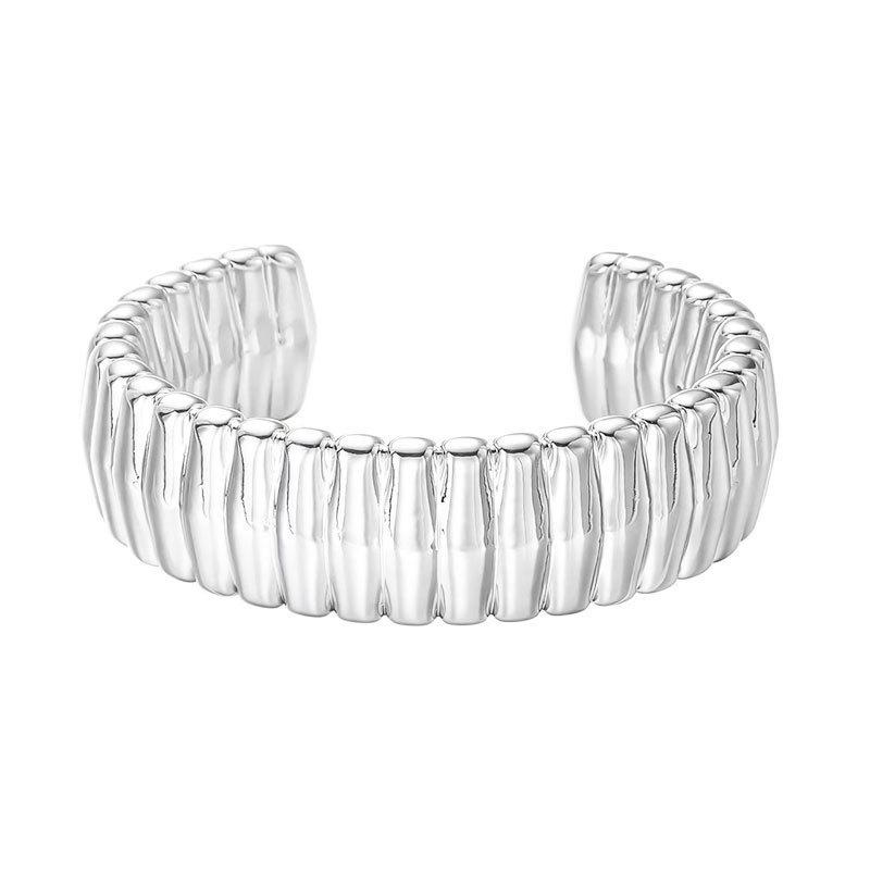 Electroplating Ccb Arrangement Striped Open Bracelet Individual Cold Wind Jewelry Fashion Cool Design Bracelet