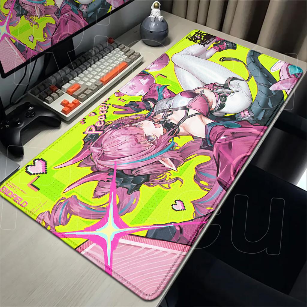 XXL Game Arknights Endfield Yvonne Mouse Pad Rug Non-slip Rubber Gamer Computer Mats Desk mat Laptop Office Large protective pad