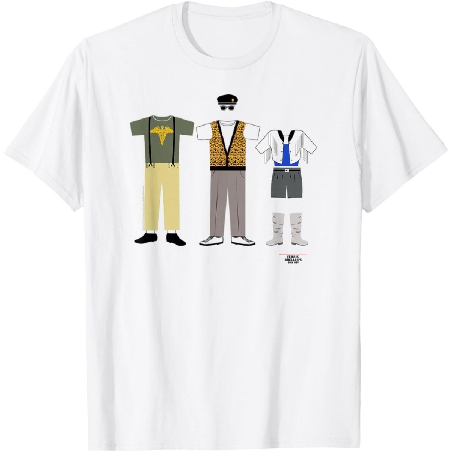 

Ferris Bueller s Day Off Character Clothing Movie T-Shirt XXXXXL білий