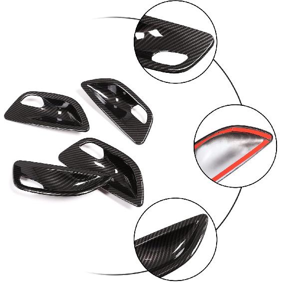 For BMW 5 Series F10 520 528 525 2011-2017 Carbon Fiber Style Car Interior Door Handle Bowl Cover Trim