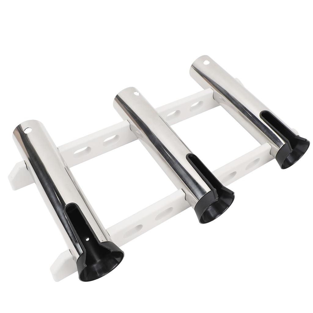 Boat Fishing Rod Holder 3 Link Tubes Stainless Steel Fishing Rod Rack for Marine Yacht Camper RV Fishing Boat