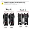 3 4 Bottons Racing Style Metal Car Key Case Fob Cover for Porsche Boxster Cayman Panamera Cayenne Macan 718 911 Taycan