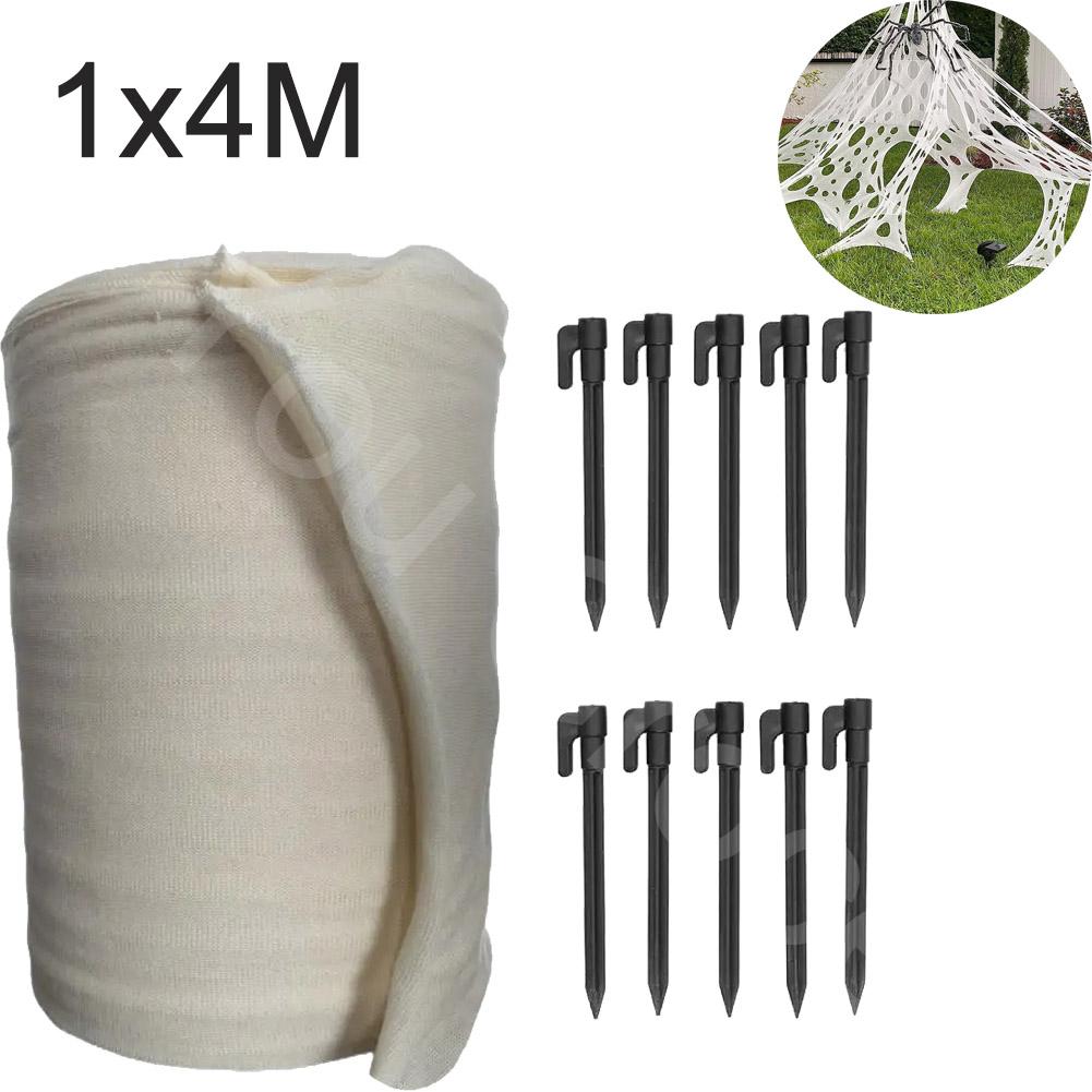 Halloween Spider Web Lights Spider Net LED String Lights with 8 Lamp Mode for Haunted House Halloween Home Window Wall Decor