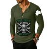 Men's Outdoor Vintage Button Long Sleeve Fashion Sports T-shirt