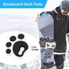 4pcs Snowboard Stomp Pad Self Adhesive High Grip Traction Mat Footprint Shape for Ski Board Control Skis Snowboarding