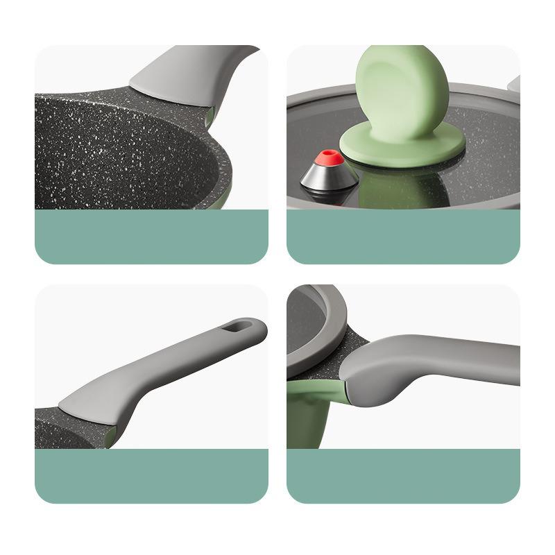 COOKER KING Milk Pot Non-Stick Pan Micro Pressure Medical Stone Coating Baby Food Pot Hot Milk Instant Noodles Pan Mini Pot