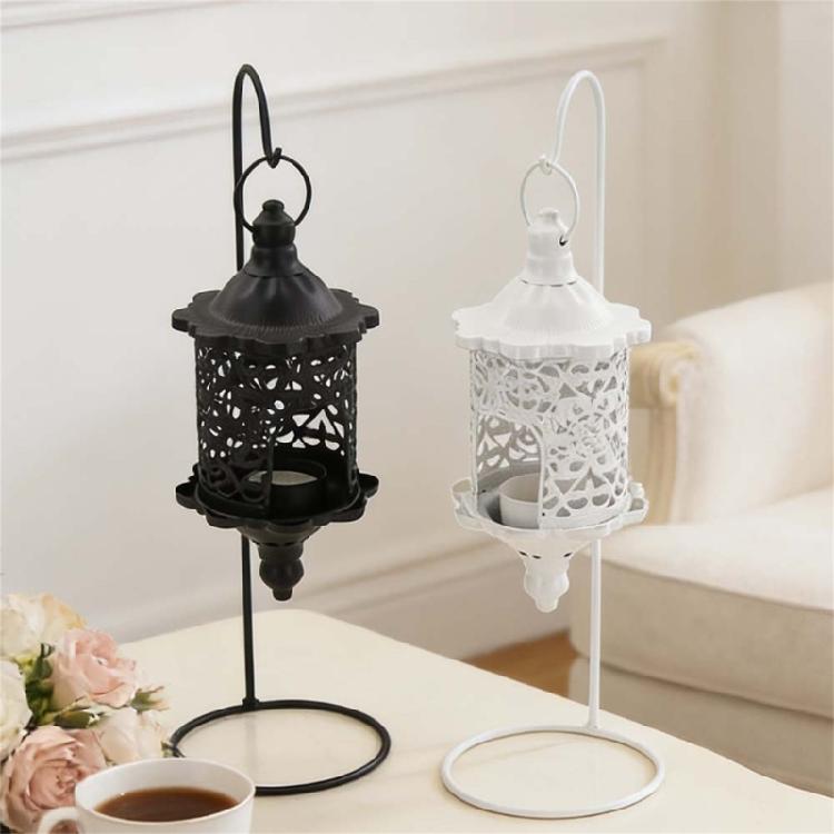 Retro Iron Birdcage Hanging Lantern Tealight Candle Holders Stand With Artistic Openwork Baroques Designs Home Decors
