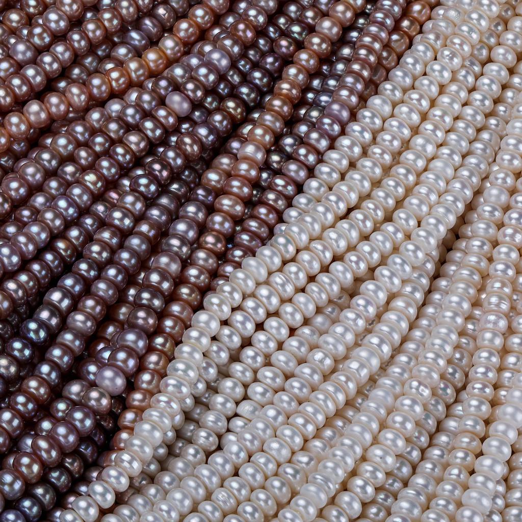 Zhuji natural freshwater pearls89mm Strong light steamed bun abacus beads semi-finished product DIY Handmade jewelry