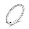 WOSTU Hot 100% 925 Sterling Silver Shimmering Wish Stackable Finger Ring For Women Fashion Original Jewelry Gift XCH7649