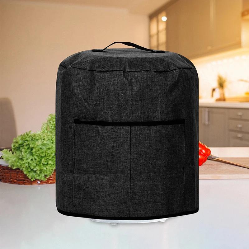 Air Fryer Cover Dust Cover Round Protective Cover Bag with 2 Pocket and Handle for Electric Pressure Cooker /rice Cooker