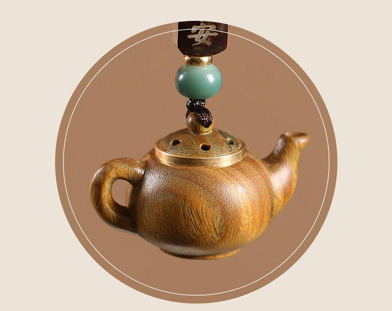 Green Sandalwood Teapot Keychain & Phone Charm