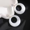 New Chinese Safety Buckle Hollow Round Earrings, High-End Female Personality Exaggerated Earrings, Fashionable Versatile Earrings