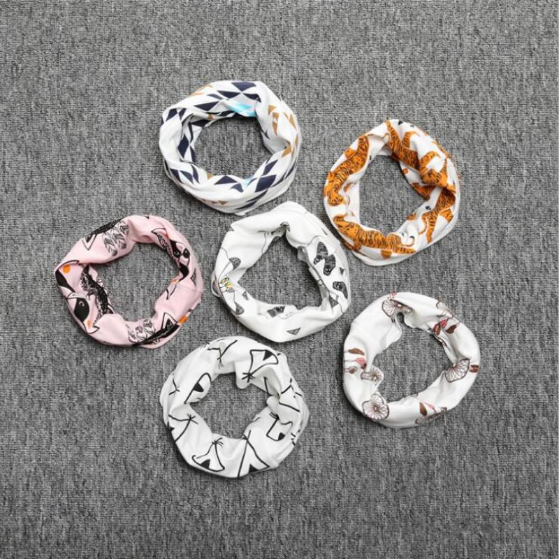 Cappello Sciarpa Stampa Cotone Cappello Bambini Colletto Bambini Ragazzi Ragazze Berretti Cappelli Sciarpe Invernali per Bambini
