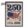 Porch Patriotic Flag 250th Anniversary America Garden 250 Years of Freedom Banner Red Gold Navy 4th July Yard Sign for Independence Day Memorial Gift