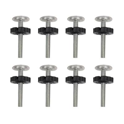 8pcs Guardrail Screw Accessories No-Drill Adjusting Bolt Rods Safety Door Parts 8cm Safety Door Replacement Bar Nut & Bolt Sets