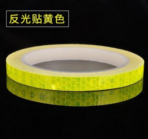 1cm*8m Reflektierendes Band Fluoreszierende MTB Fahrradaufkleber Fahrradstreifen für Helm & Motorradroller Fahrradsicherheitszubehör