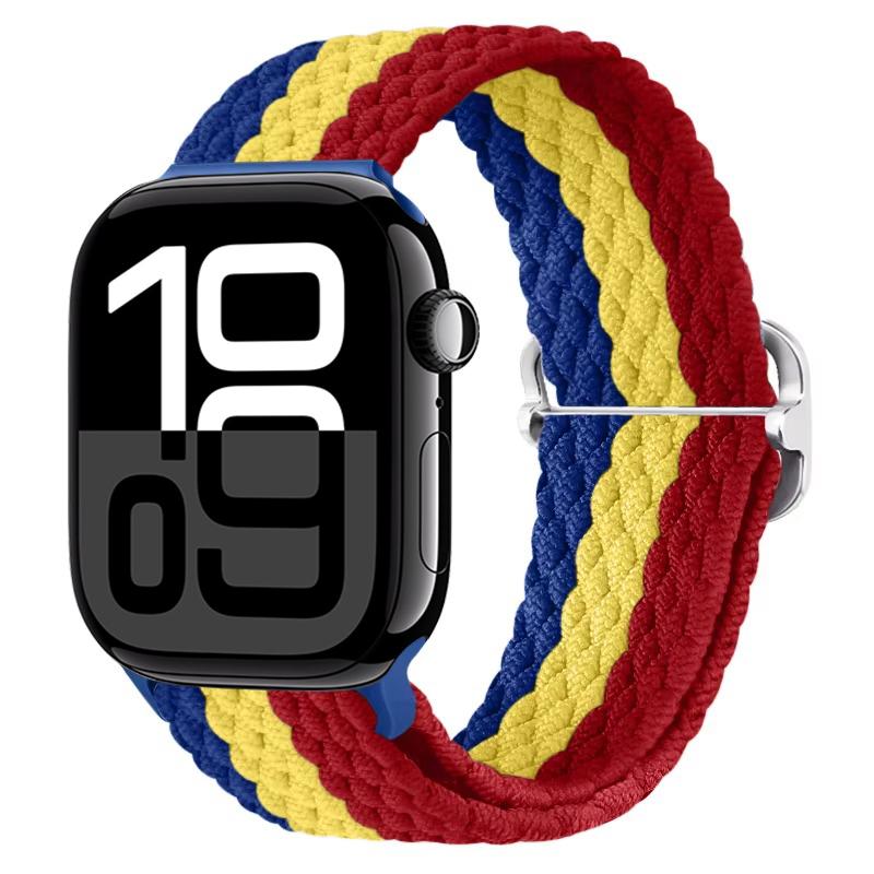Nylon Braided Loop Band for Apple Watch Ultra/2 49mm 10 9 8 7 46mm 45mm 41mm 6 5 4 SE 44mm 40mm Elastic Strap for iWatch 3 42mm