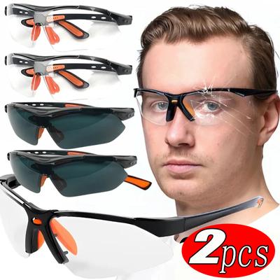 2-1 gafas de seguridad para el trabajo, antisalpicaduras, de cristal, resistentes al viento, al polvo, impermeables, para ciclismo