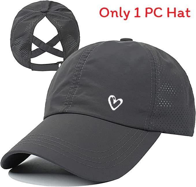 Sun Womens Stylish Hat Love Print Thin Breathable Summer Outdoor Baseball Hat