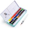 MeiLiang Solid Watercolor Paint Set with Brushes (36 Colors) and Palette In Gum Arabic