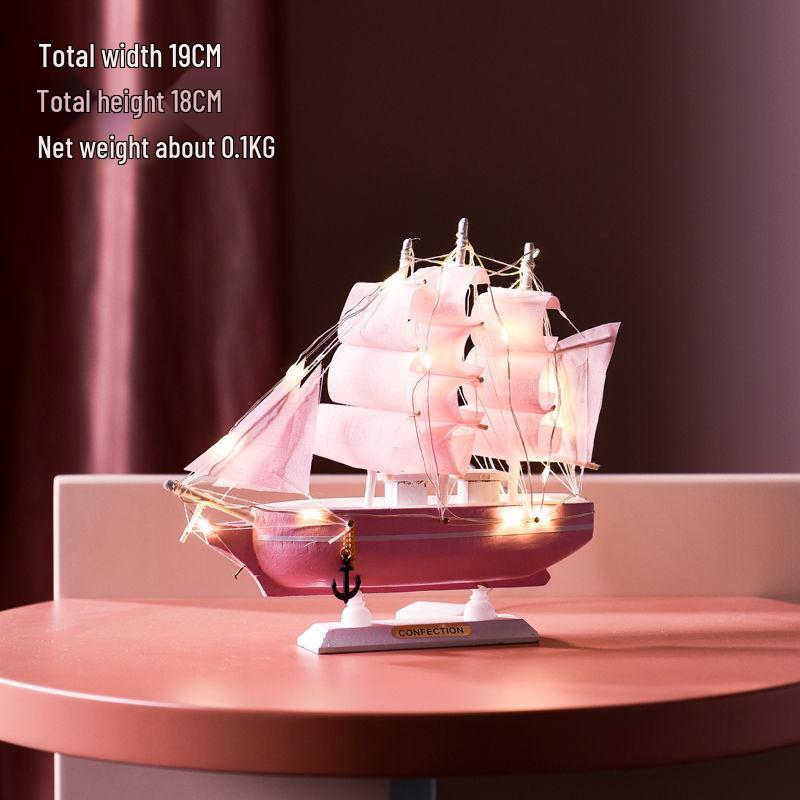 Oturma Odası veya Açılış Töreni İçin Mezuniyet Sezonu Ahşap Yelkenli Süsü