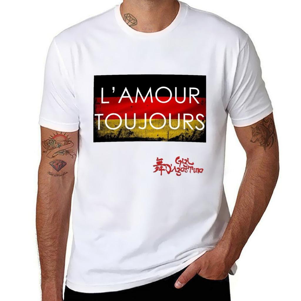 Gigi DAgostino LAmour Toujours per i Fan Tedeschi Maglietta Casual All-Match per Uomo