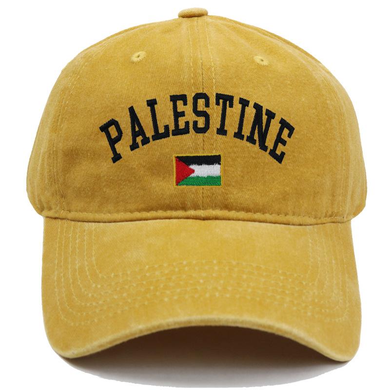 Palestine Flag Baseball Cap Classic Distressed Cotton Headwear Unisex Outdoor Summer Washed Adjustable Vintage Dad Hats Cap