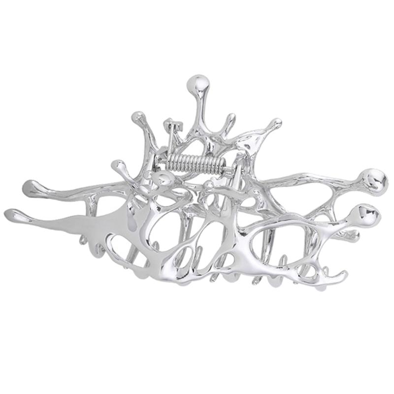

Fashion Hair Barrette Stylish Hair Claw Clips Versatile Hairpin Metal Hair Clip Alloy Material for Playful Girly Outfits серебряный