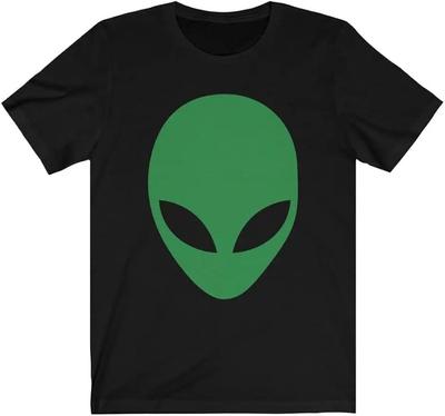HOT SALE Funny Gift for Alien UFO Fan Alien Face UFO Tshirt Men Clothing Custom Printed Streetwear Graphic T Shirts Y2k Harajuku