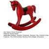 Wooden Rocking Horse Figurine Vintage Horse Statue Sculpture Home Office Living Room Bookshelf Desktop Decoration Ornament
