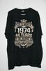 September 1974- 44 Years Of Being Awesome T-Shirt XL In Black