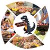 2in1 Dinosaur Hot Dog Roller & BBQ Forks Funny Monster Grill Compact Home Kitchen Outdoor Cooking Tool Picnic Party Accessory