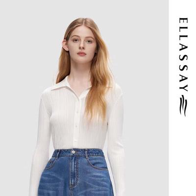 Women's Lyocell Slim-Fit Long Sleeve Knit Shirt