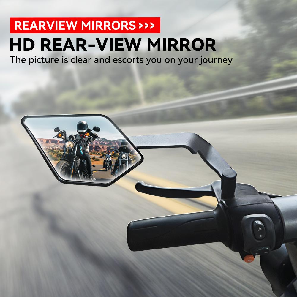 Motorcycle Mirrors Foldable Fixed Wing Mirrors Adjustable Rotate Rear Vew Mirrors For Honda Yamaha Kawasaki Side Mirror 8mm 10mm