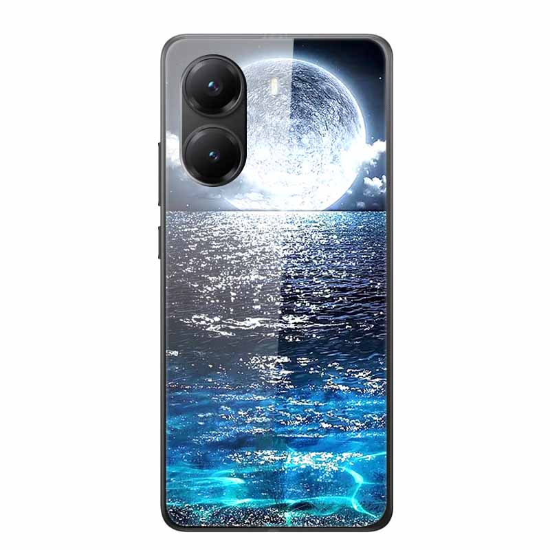 For Poco X7 Pro Glass Case Luxury Phone Back Capa Case for PocoX7pro X 7 Pro Hard Tempered Shield Animals Cartoon Lovely Cover