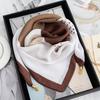 Womens Cotton Square Scarf With Magnetic Clasp Lightweight Winter Wrap Accessory Floral Print