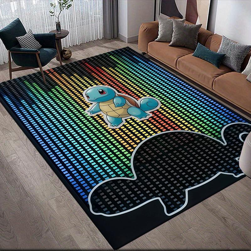 Pokémon Home Sofa Decoration for Living Room & Bedroom, Non‑Slip Play Flannel Floor Mat for Game Room