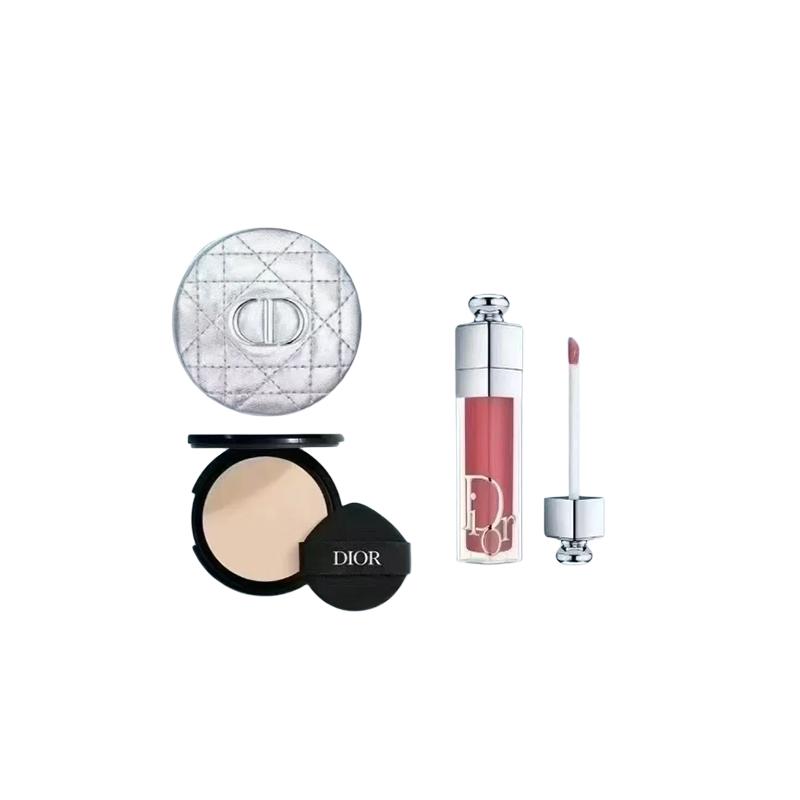 

DIOR Cushion Retro Silver Plaid Satin Locking Enchanting Lip Plumping Gloss Makeup Set Easy-to-Add Color Creamy Concealer Lasting Makeup Plumps срібний