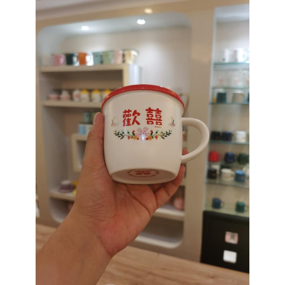 Creative Wedding Souvenir Mug Ceramic Stacked Cup Couple Cup Gift Box Set High Value Water Cup Manufacturer