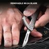Detachable NO.24 Blade Titanium Alloy Keychain Knife Ruler Bottle Opener Etc Multifunctional Men's Car Key Latch Utility Knife