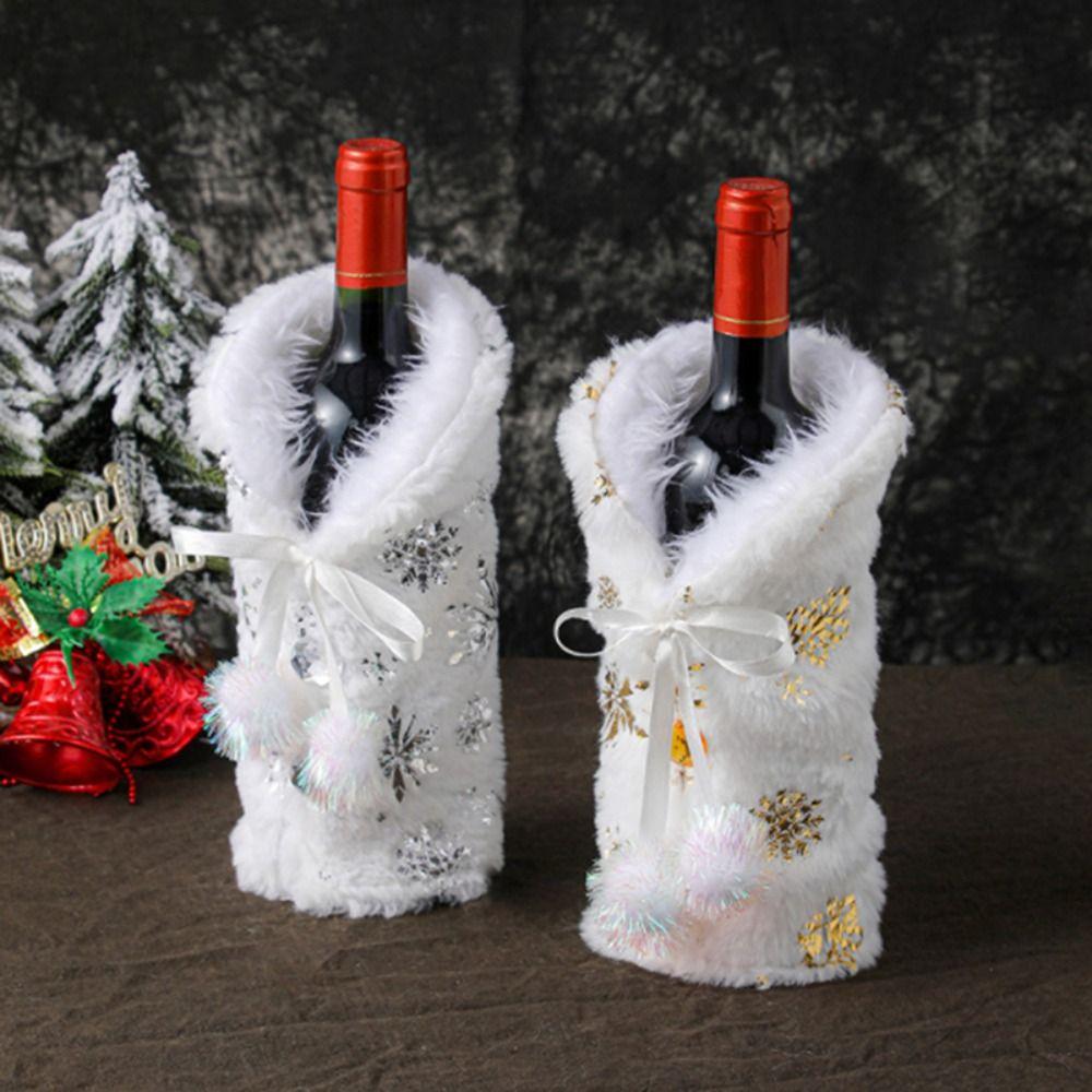 Champagne Pouch Snowflake Pattern Wine Bottle Cover Gift Wrap Packaging Bag Wine Bag For Home