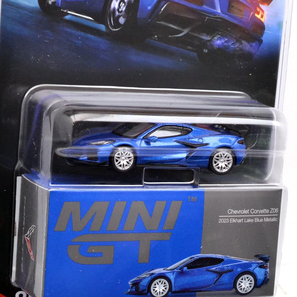 MINI GT Scale MiJo Toys 2023 CHEVROLET CORVETTE Z06 BLUE USA MiJo Toys Exclusive Chevrolet Corvette Z06 2023 Elkhart Lake Blue Metallic 164 -