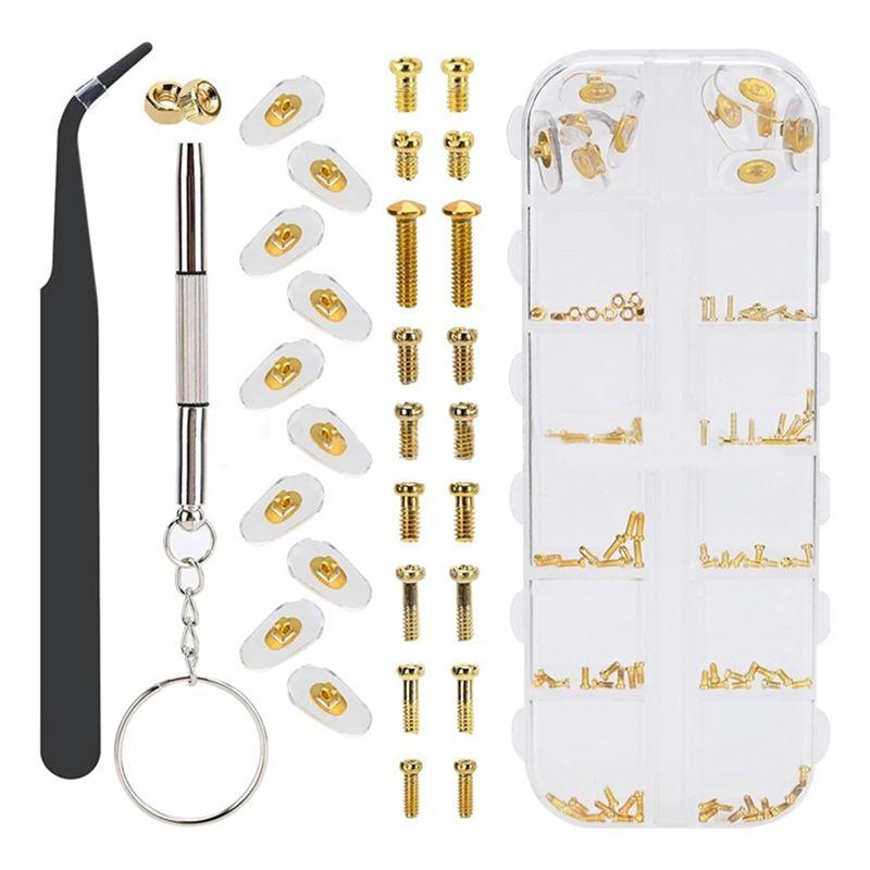 

AEE4-Glasses Nose Pad, Eyeglasses Nose Pads Replacement Repair Kit , Eye Glass Repair Kit With Screws, For Eye Glasses