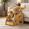 Non-Slip Wooden Dog Stairs Safety Railing Dog Ladder Pet Staircase  for High Beds Sofas