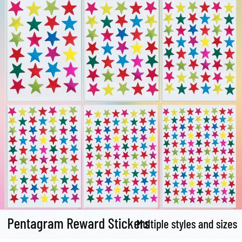 Star-Shaped Reward Stickers for Kids - Self-Discipline Charts & Teacher Incentives for Kindergarten