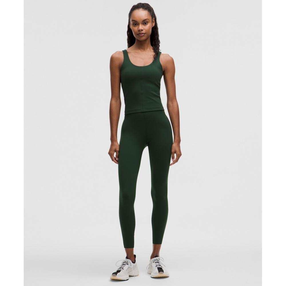 Lululemon Glow Up  sUper High Rise Tight 25  Rainforest Green