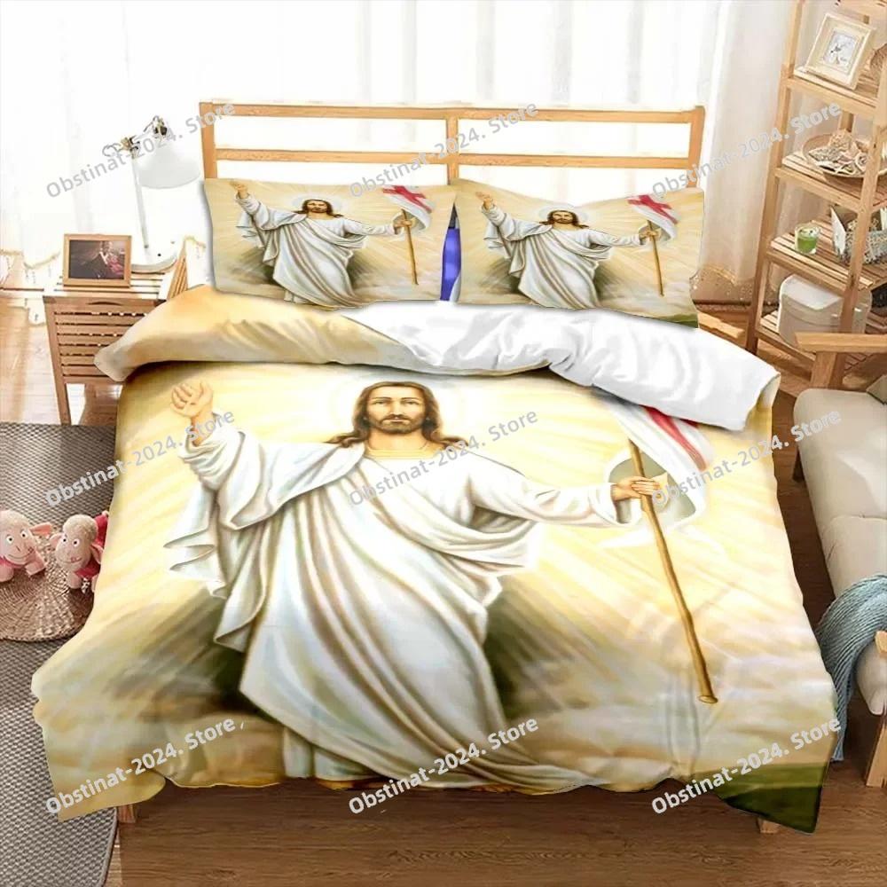 Jesus Virgin Mary Bedding Set Bedroom Twin Bedding Set Comforter Kids Adults Bed Duvet Cover Double King Comforter Home Decor