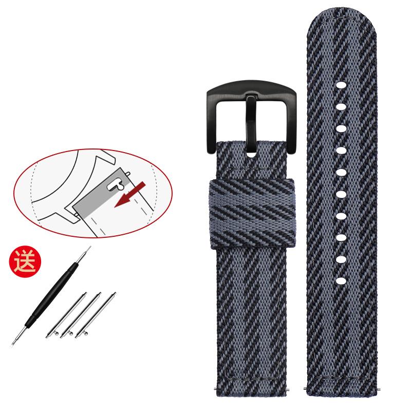 Senior nylon λουράκι ρολογιού 18mm 20mm 22mm 24mm λουράκι ρολογιού γρήγορης αποδέσμευσης αδιάβροχο λουράκι βραχιολιών χειρός